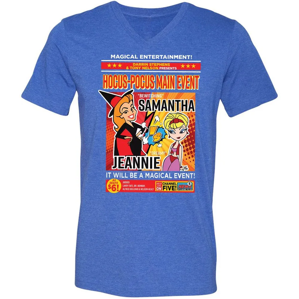 Unisex V-Neck T-Shirt - E4R83FUA - Heather True Royal - 14