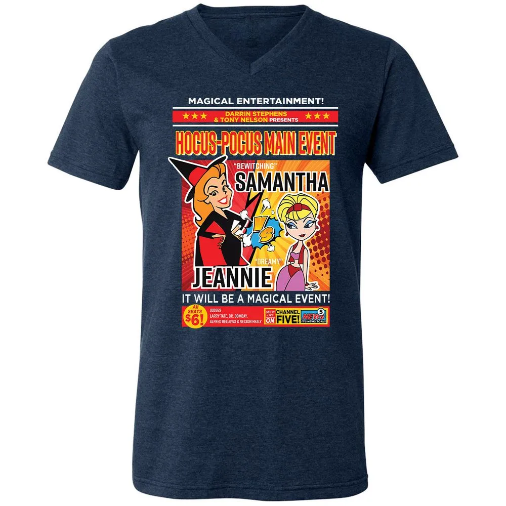 Unisex V-Neck T-Shirt - E4R83FUA - Heather Navy - 15
