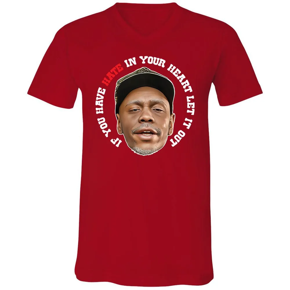 Unisex V-Neck T-Shirt - ZHDQHDM7 - Red - 3