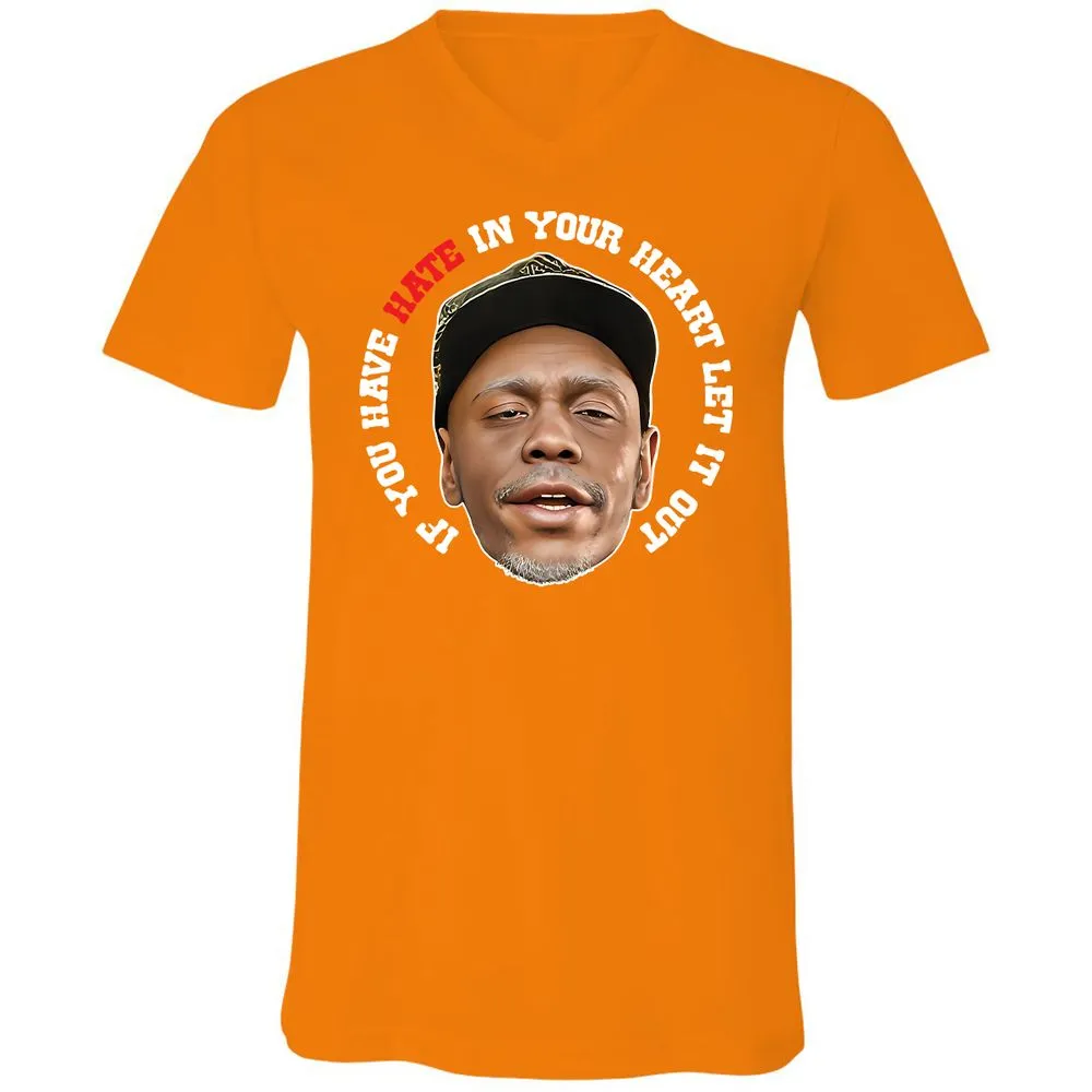 Unisex V-Neck T-Shirt - ZHDQHDM7 - Orange - 11