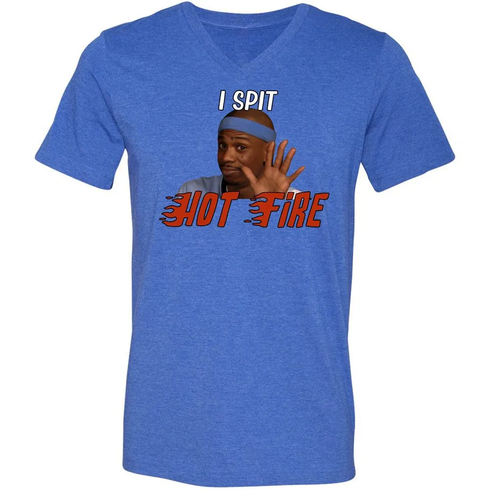 Unisex V-Neck T-Shirt - VY42XSB9 - Heather True Royal - 14