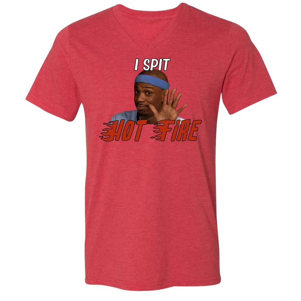 Unisex V-Neck T-Shirt - VY42XSB9 - Heather Red - 16