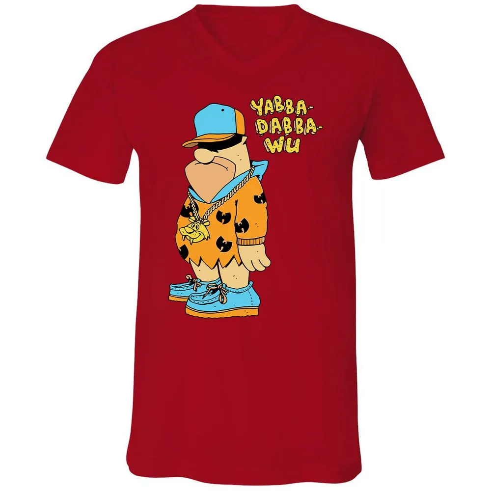 Unisex V-Neck T-Shirt - NDN6N58F - Red - 3