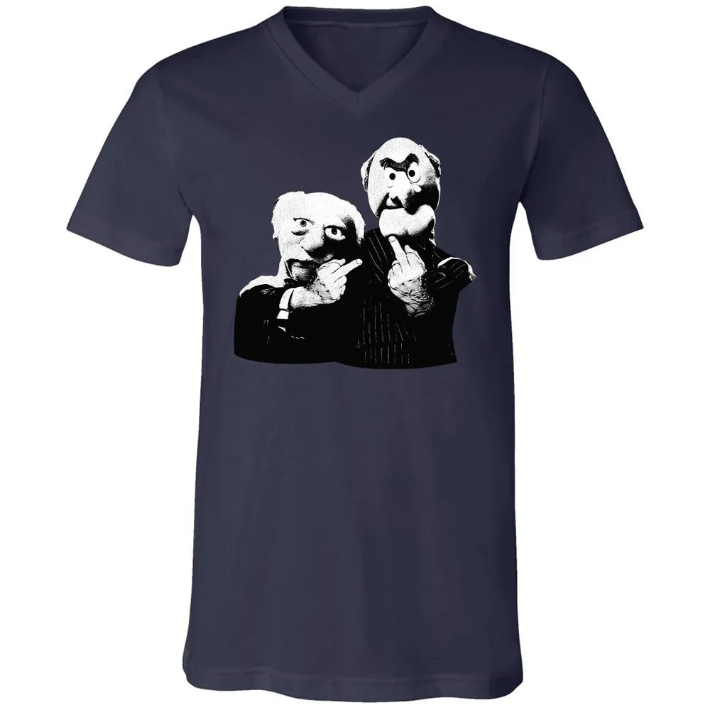 Statler and Waldorf Middle Finger - Navy - 2