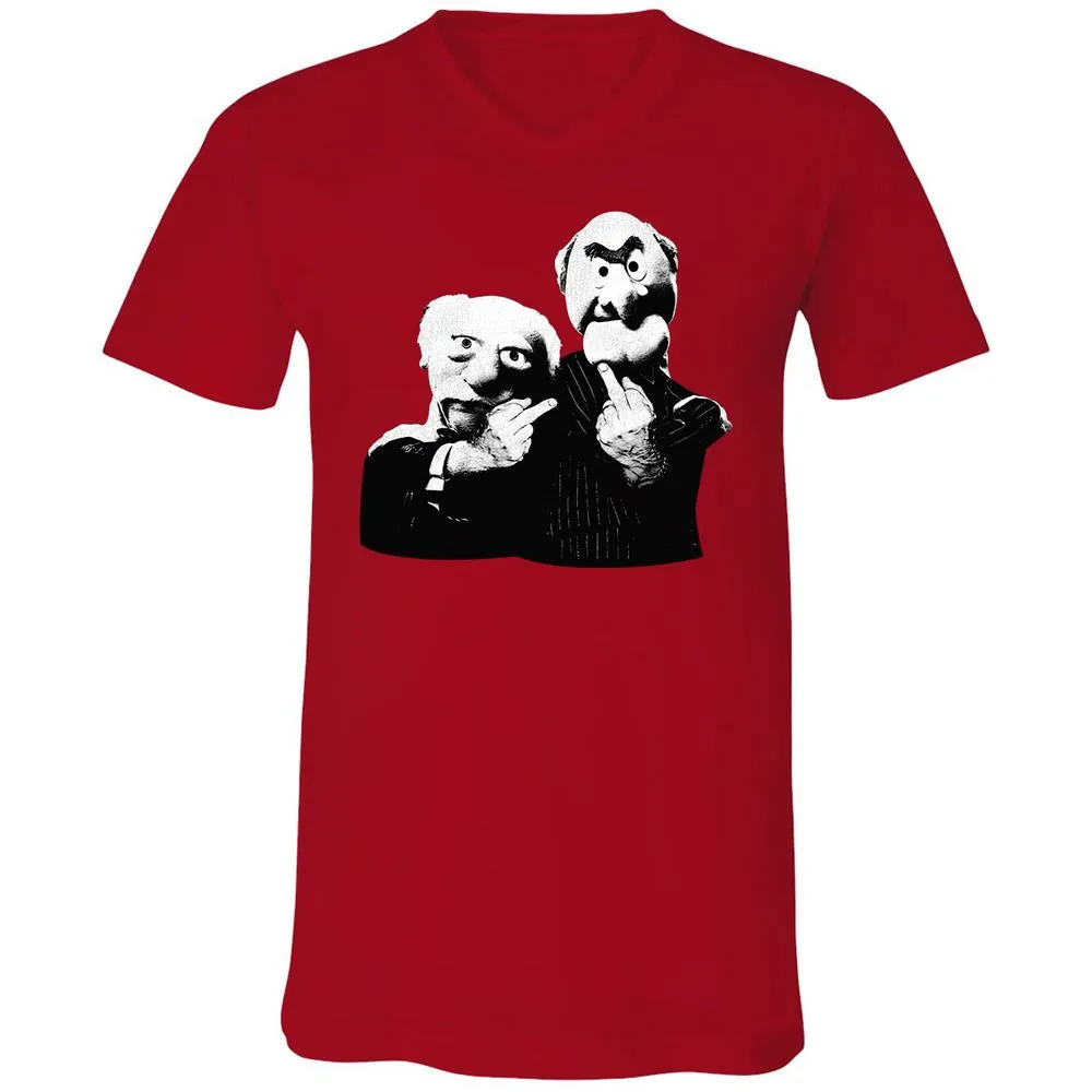 Statler and Waldorf Middle Finger - Red - 3