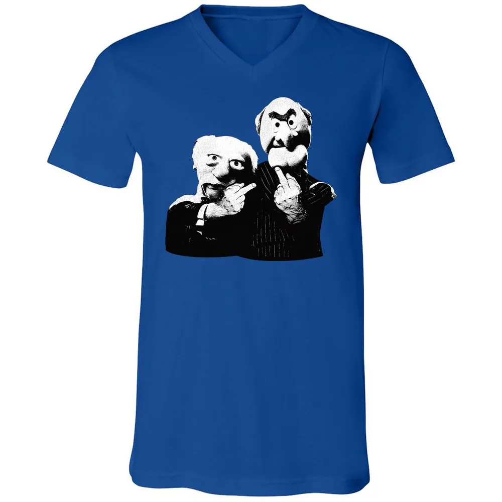 Statler and Waldorf Middle Finger - True Royal - 4