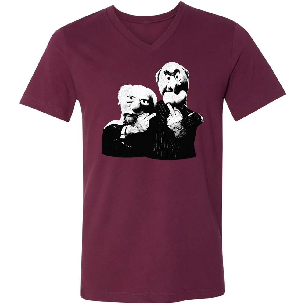 Statler and Waldorf Middle Finger - Maroon - 6