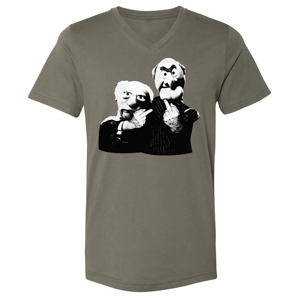 Statler and Waldorf Middle Finger - Military Green - 10