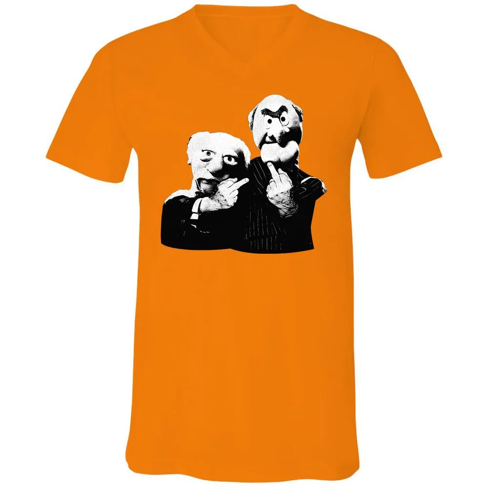 Statler and Waldorf Middle Finger - Orange - 11
