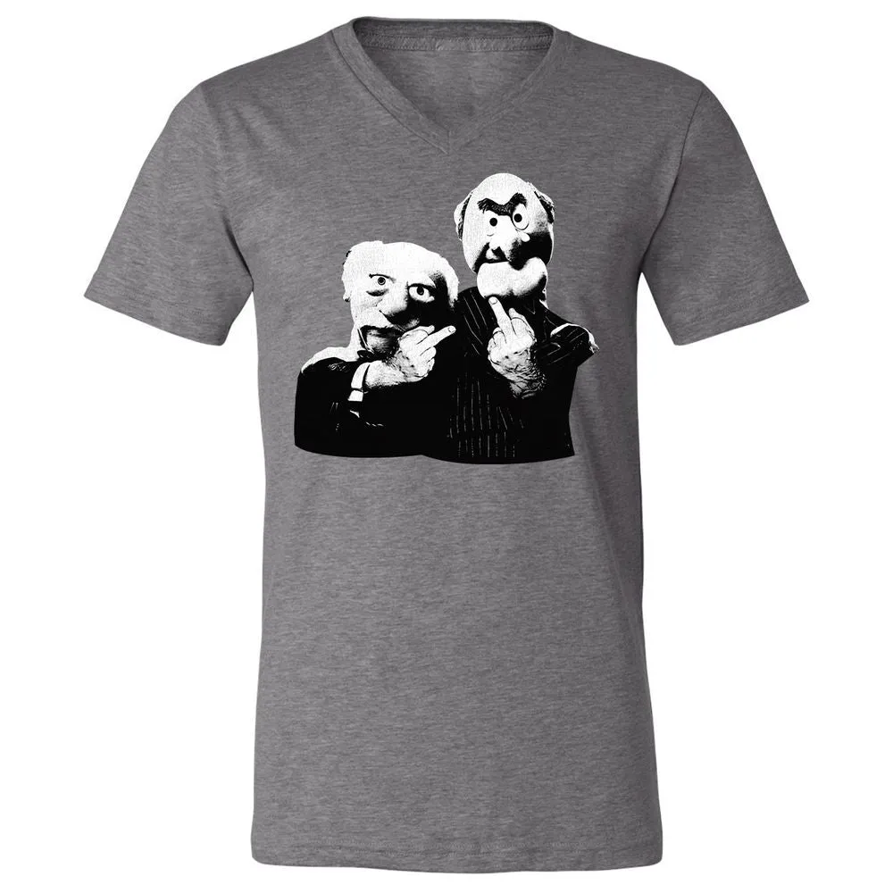 Statler and Waldorf Middle Finger - Deep Heather - 13