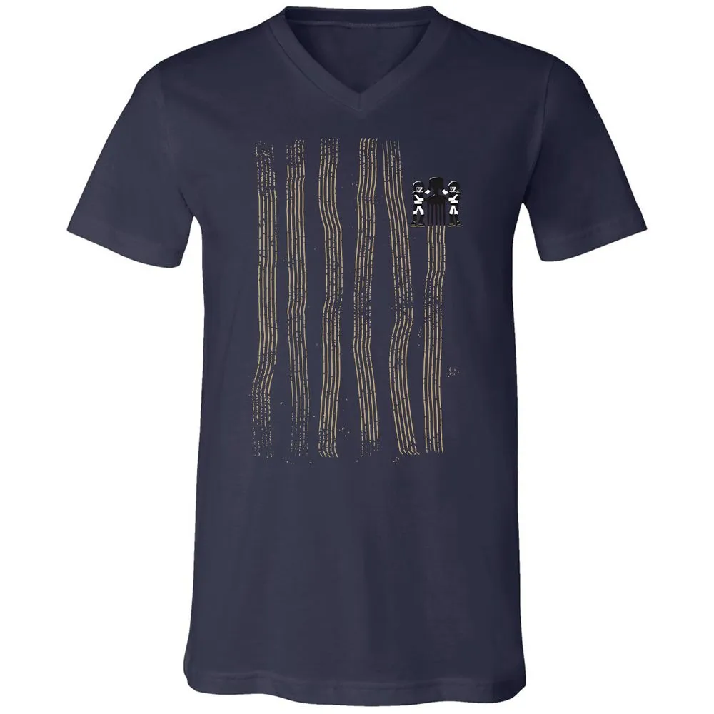 Unisex V-Neck T-Shirt - C5UD6S76 - Navy - 2
