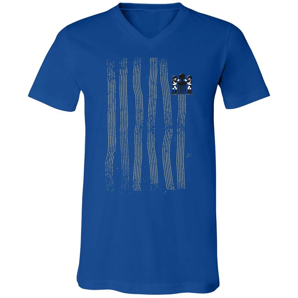 Unisex V-Neck T-Shirt - C5UD6S76 - True Royal - 4