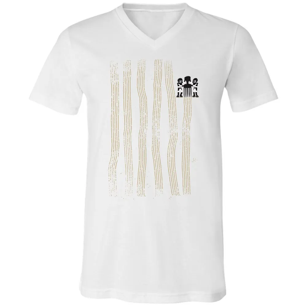 Unisex V-Neck T-Shirt - C5UD6S76 - White - 5