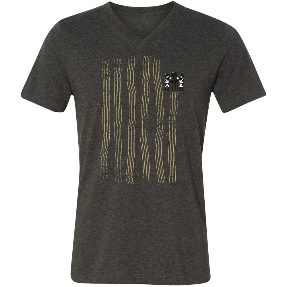 Unisex V-Neck T-Shirt - C5UD6S76 - Dark Grey Heather - 8