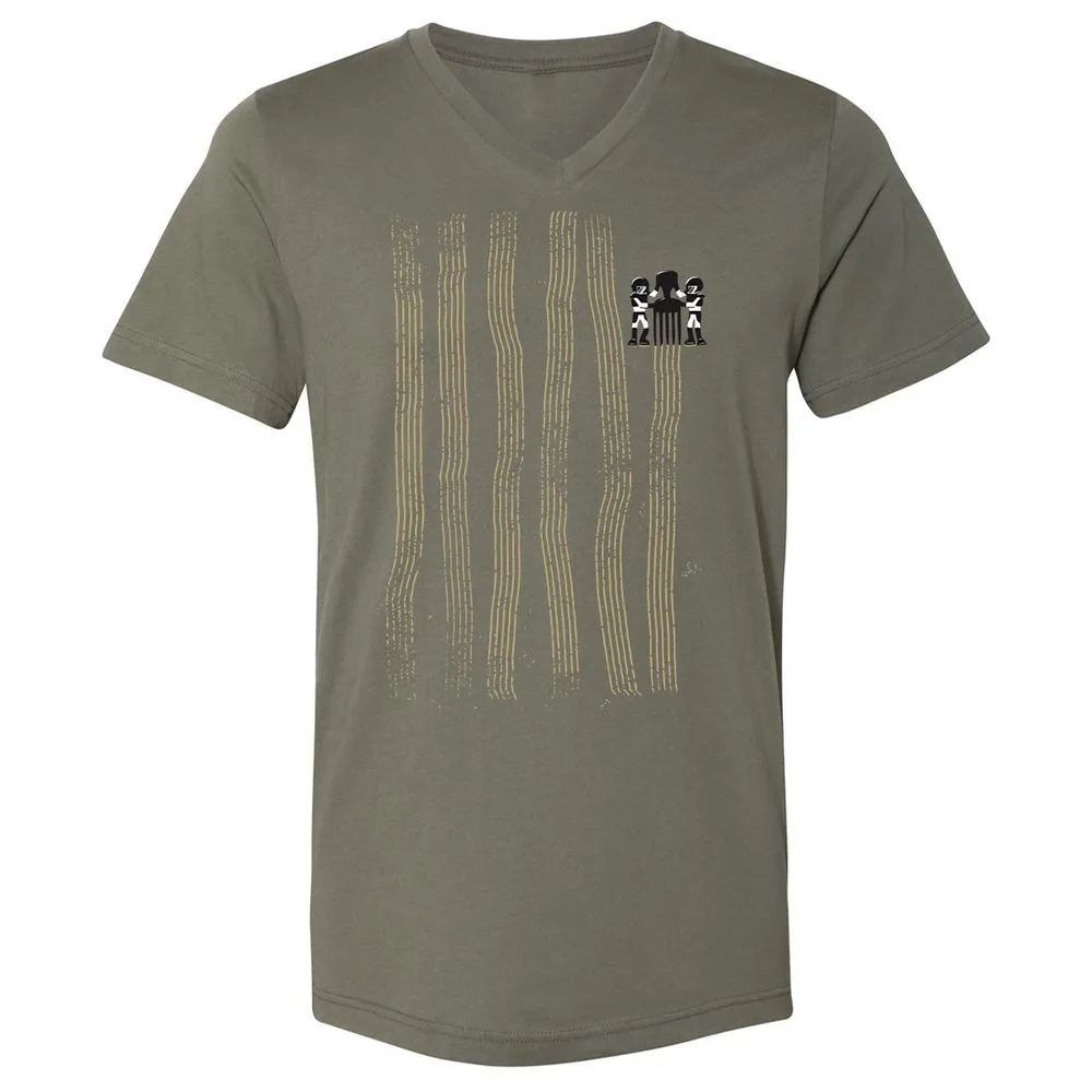 Unisex V-Neck T-Shirt - C5UD6S76 - Military Green - 10