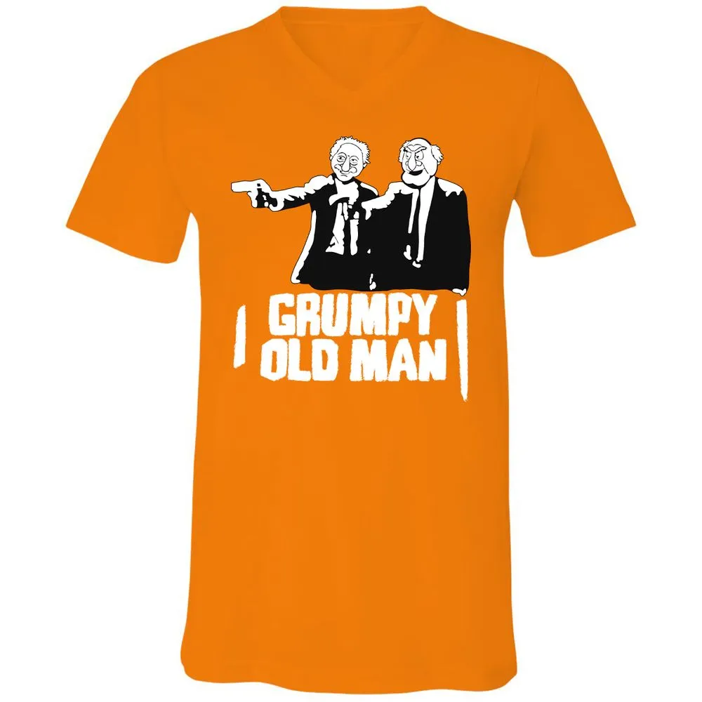 Unisex V-Neck T-Shirt - JQ1H69BQ - Orange - 11