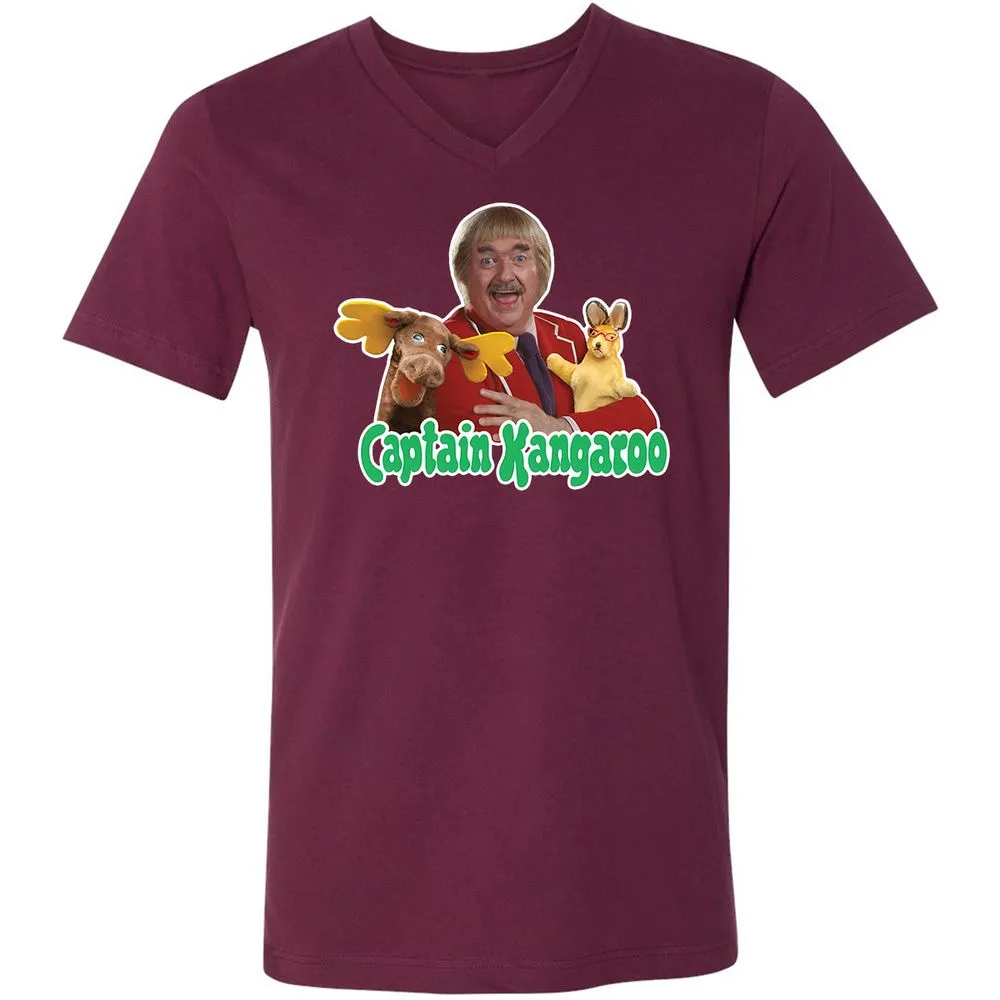 Unisex V-Neck T-Shirt - SWAHNDYF - Maroon - 6
