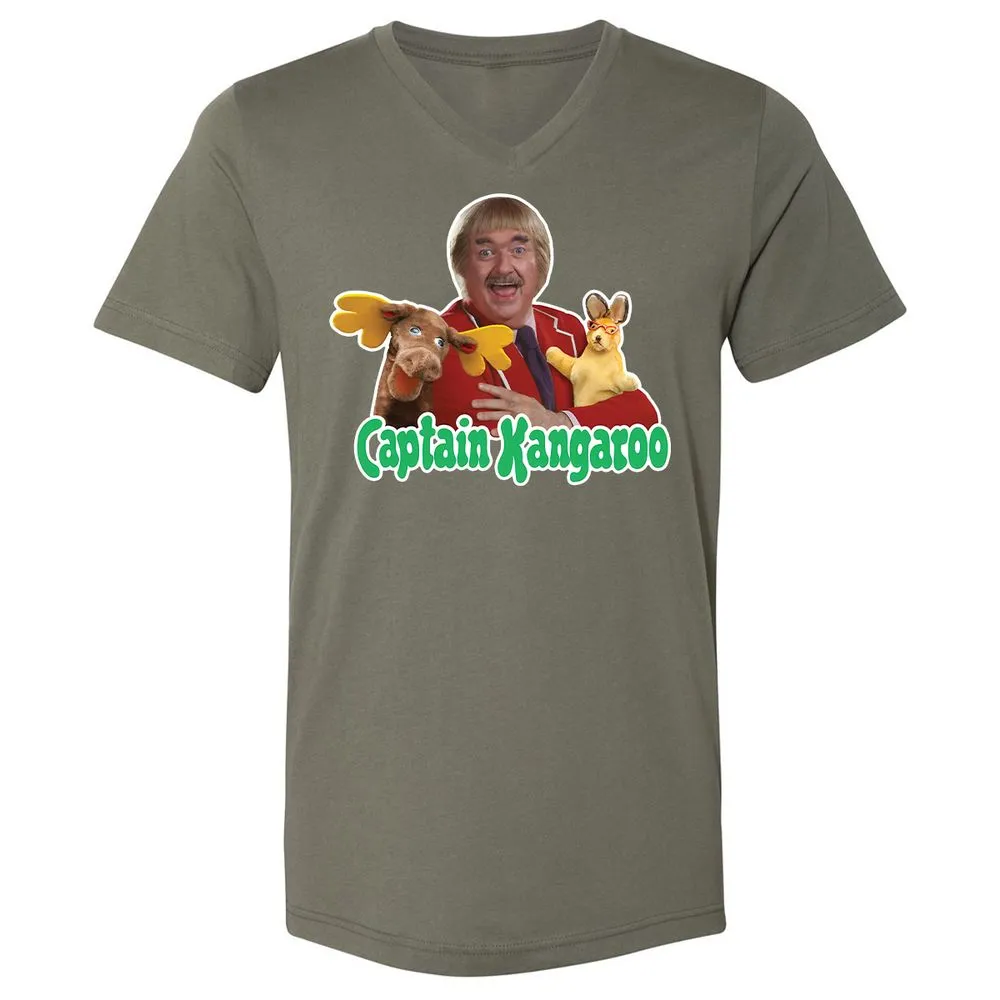 Unisex V-Neck T-Shirt - SWAHNDYF - Military Green - 10
