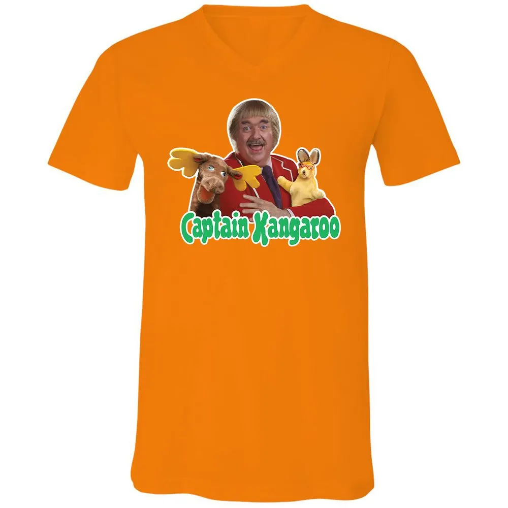 Unisex V-Neck T-Shirt - SWAHNDYF - Orange - 11