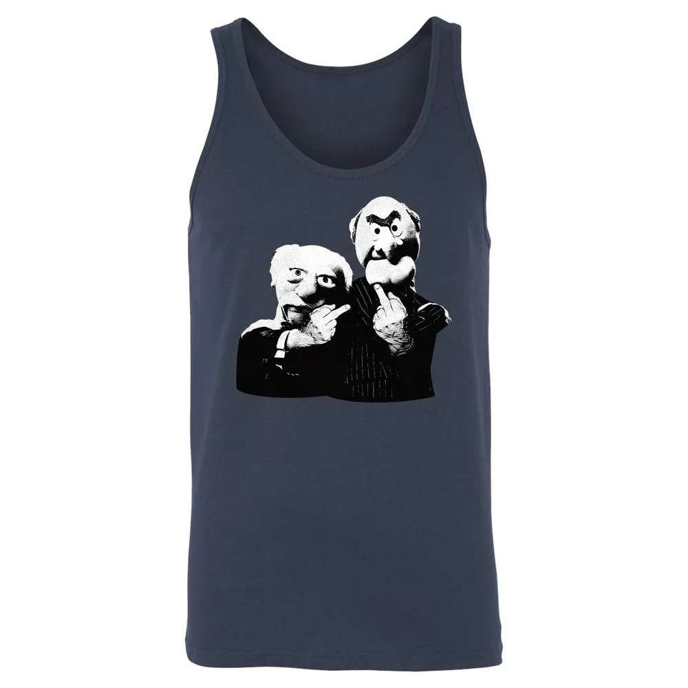 Statler and Waldorf Middle Finger - Navy - 2