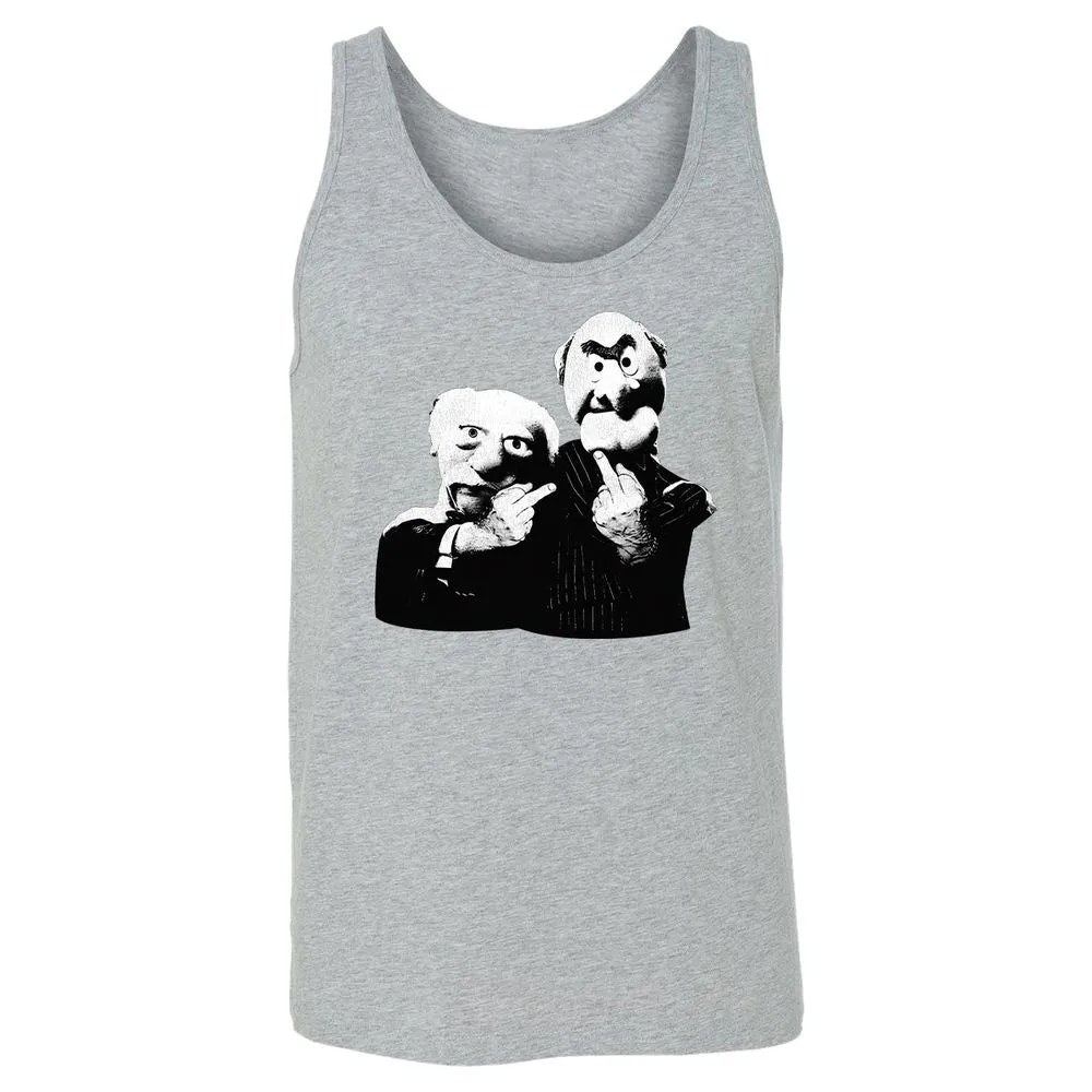 Statler and Waldorf Middle Finger - Athletic Heather - 4