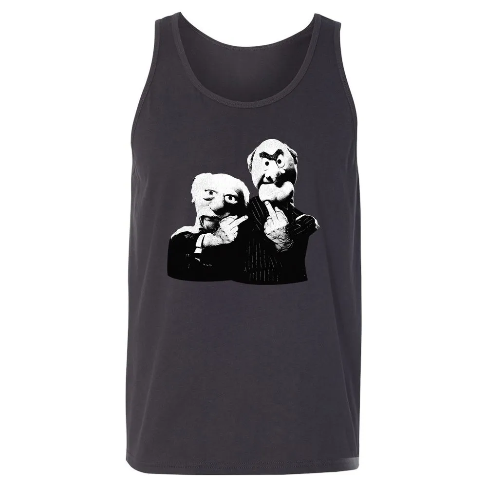 Statler and Waldorf Middle Finger - Dark Grey - 7
