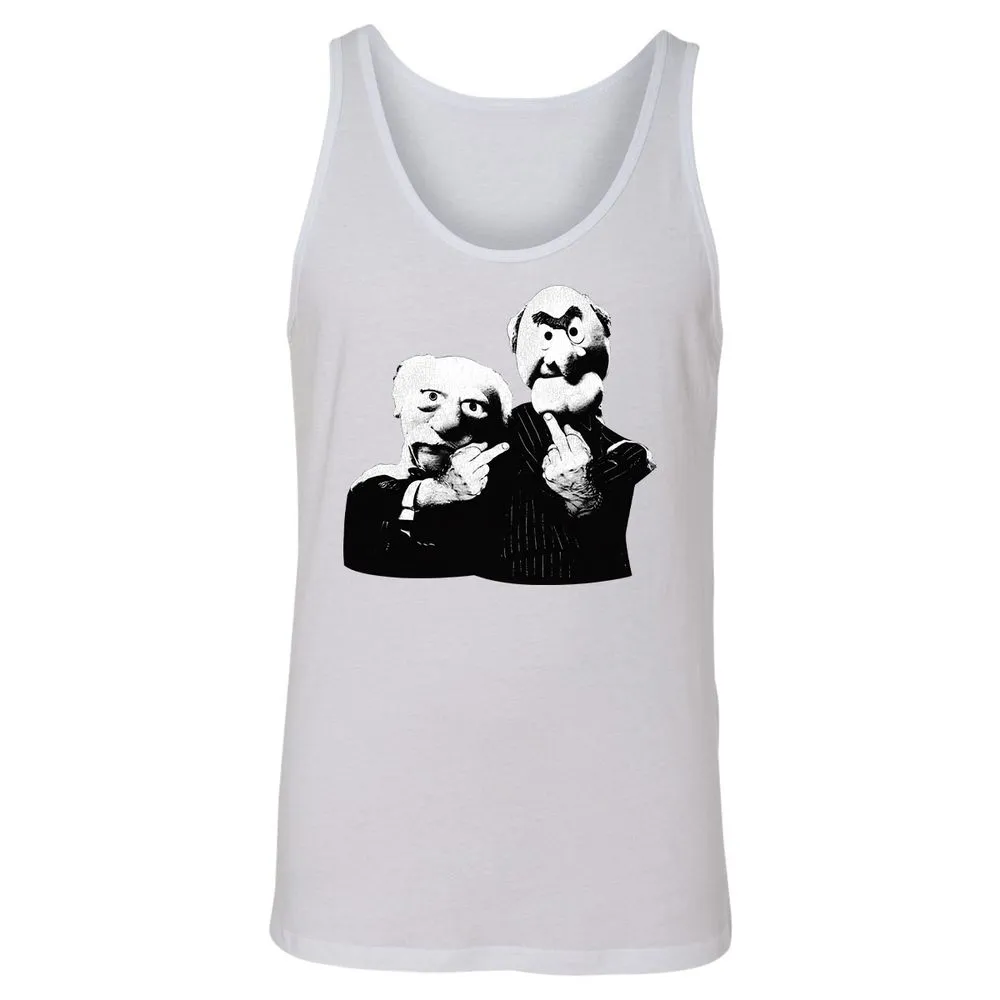 Statler and Waldorf Middle Finger - White - 14