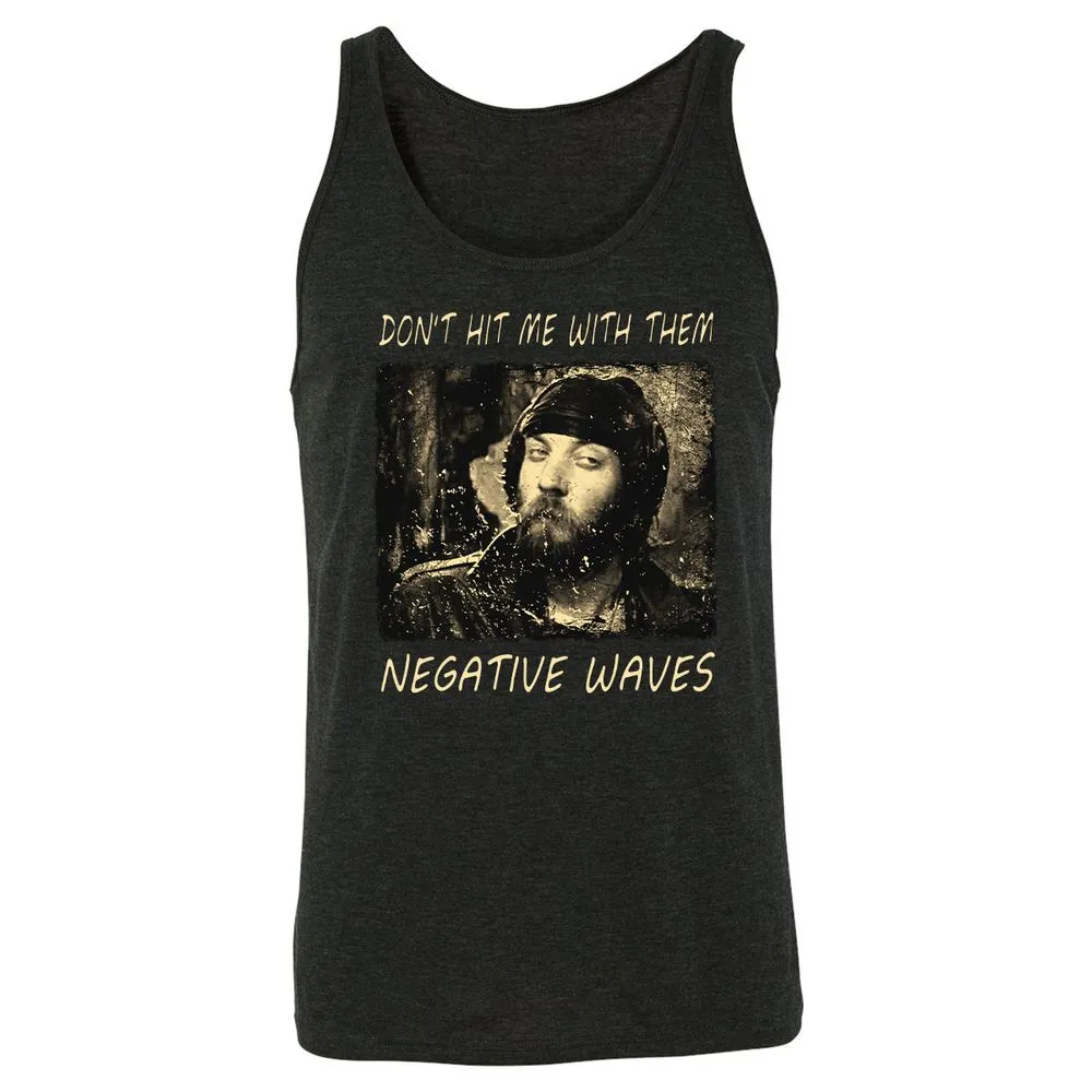 Don't hit me with them negative waves - Charcoal Black Triblend - 5