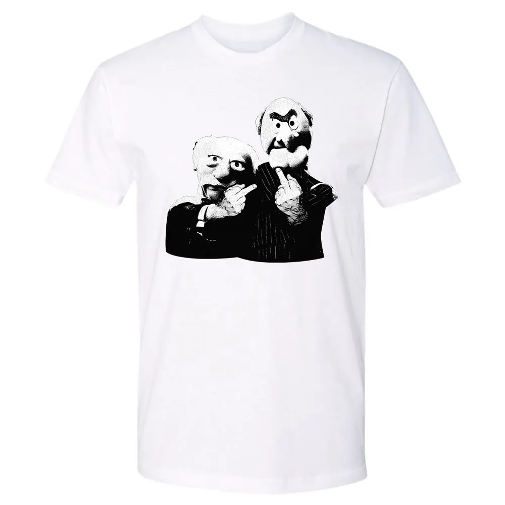 Statler and Waldorf Middle Finger - White - 4