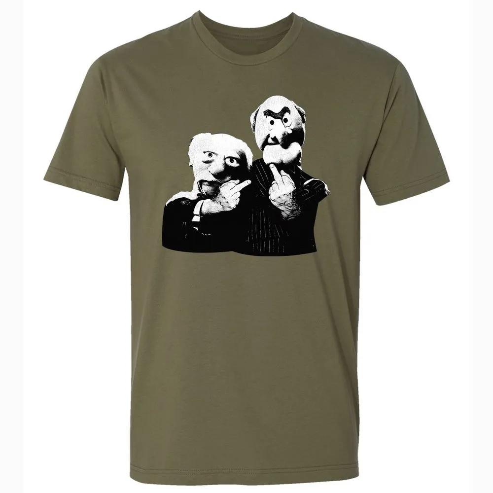 Statler and Waldorf Middle Finger - Military Green - 5