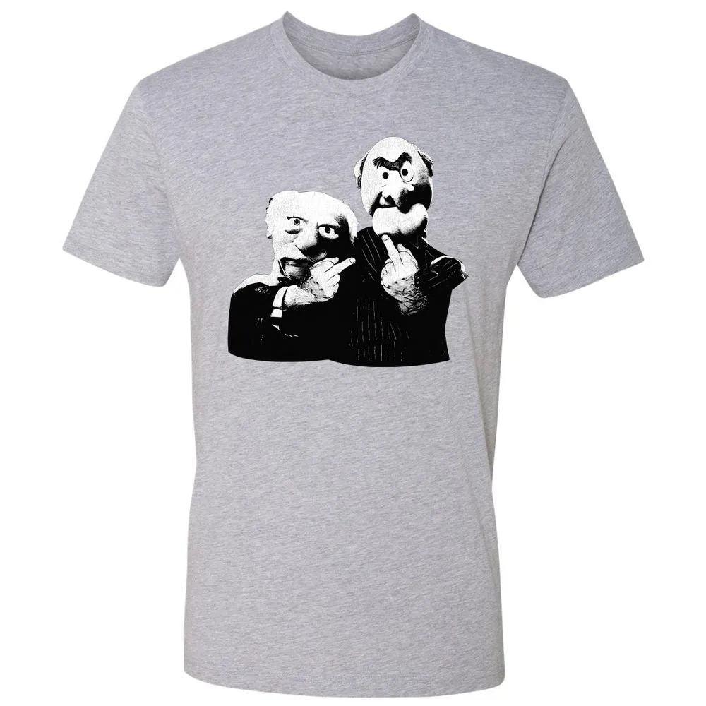 Statler and Waldorf Middle Finger - Heather Grey - 9