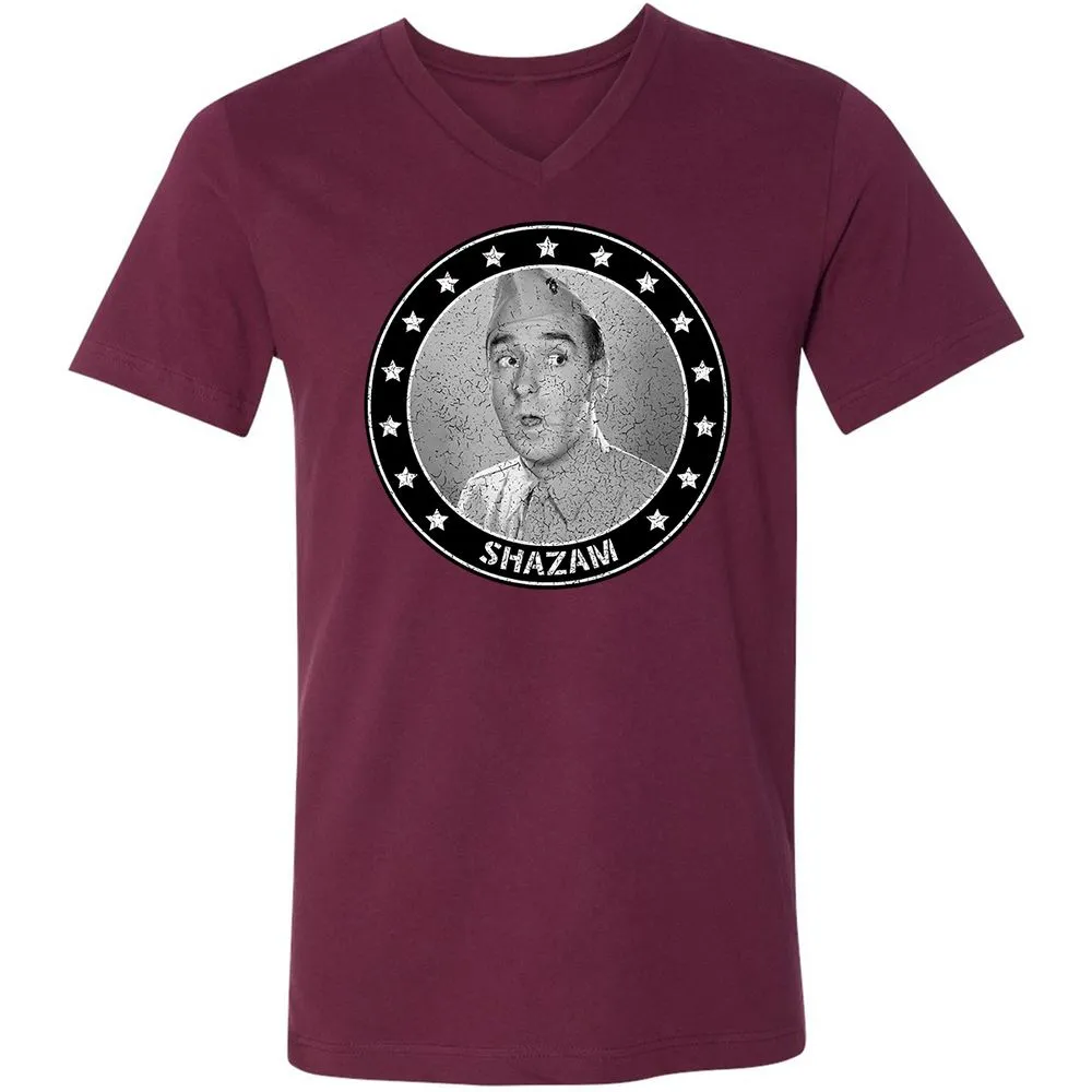 Unisex V-Neck T-Shirt - 18U9PHL7 - Maroon - 6