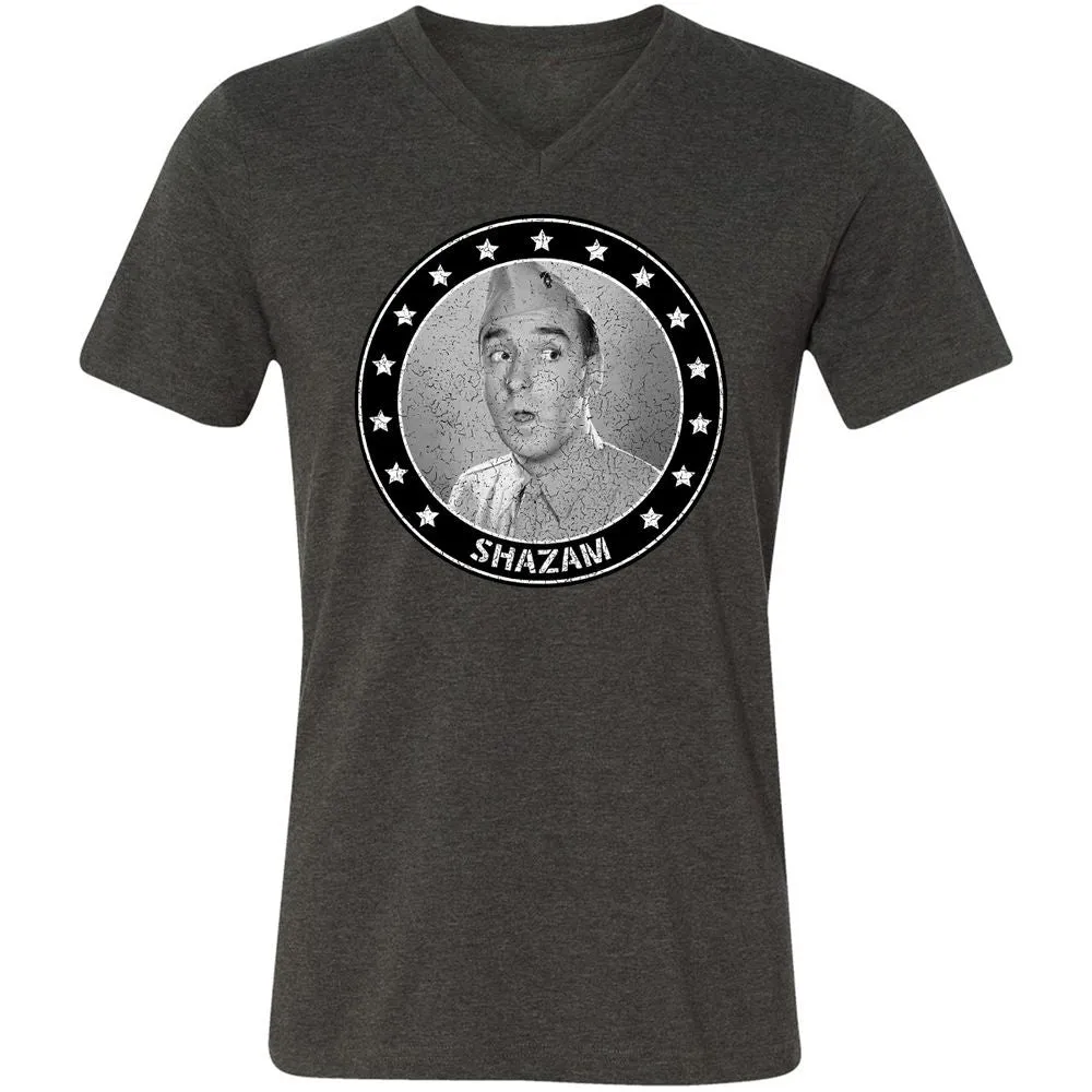 Unisex V-Neck T-Shirt - 18U9PHL7 - Dark Grey Heather - 8