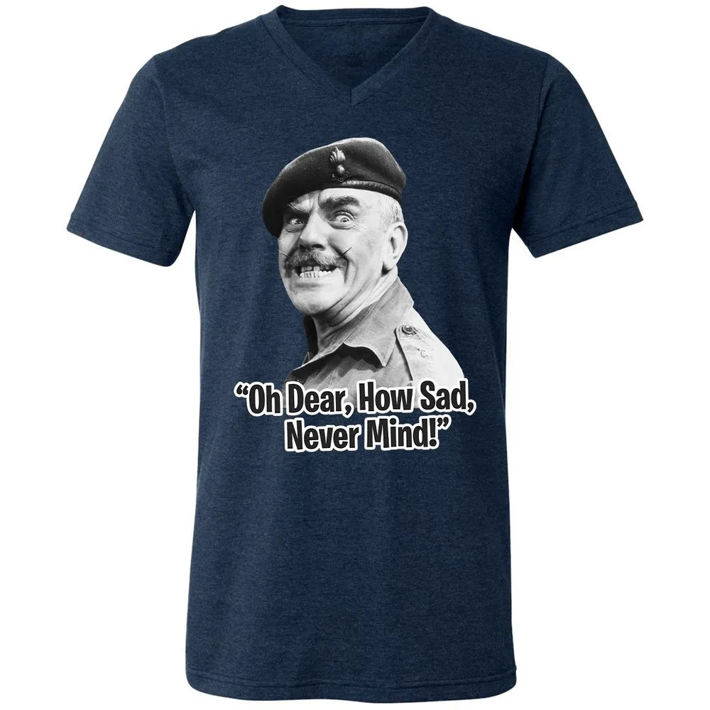 Unisex V-Neck T-Shirt - HNMRFRZ8 - Heather Navy - 15