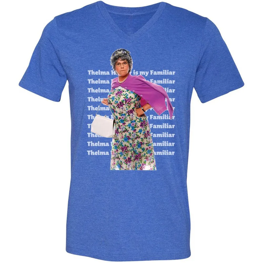 Unisex V-Neck T-Shirt - X4VU5J3U - Heather True Royal - 14