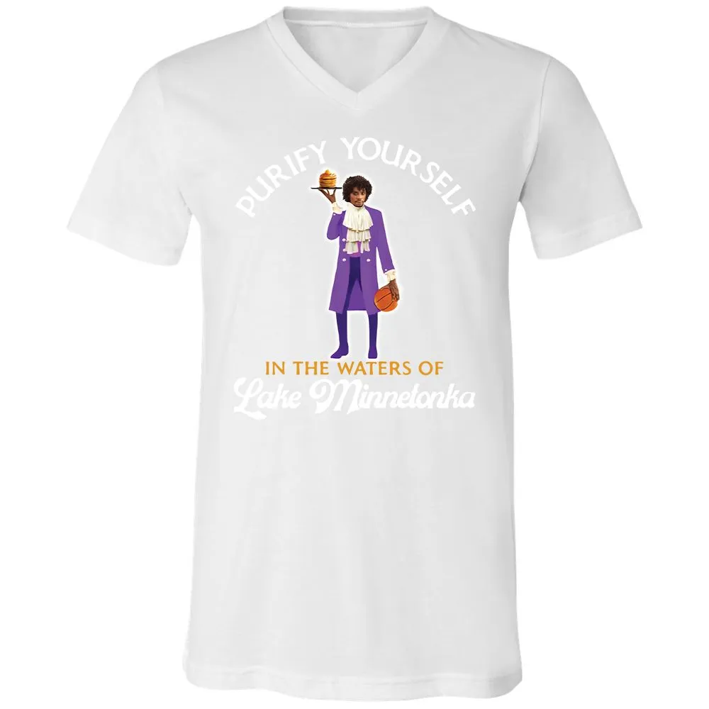 Unisex V-Neck T-Shirt - FKU89SMD - White - 5