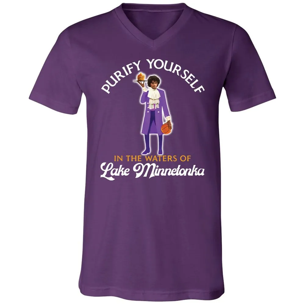 Unisex V-Neck T-Shirt - FKU89SMD - Team Purple - 9