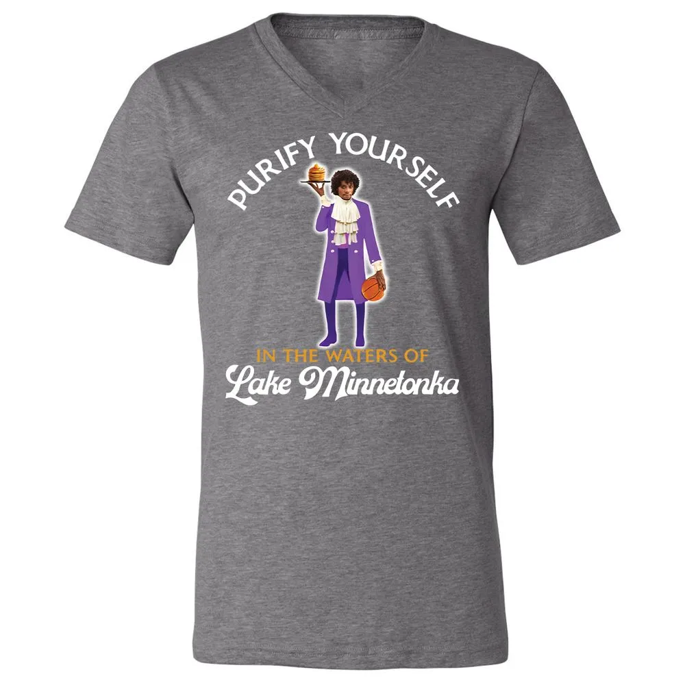 Unisex V-Neck T-Shirt - FKU89SMD - Deep Heather - 13