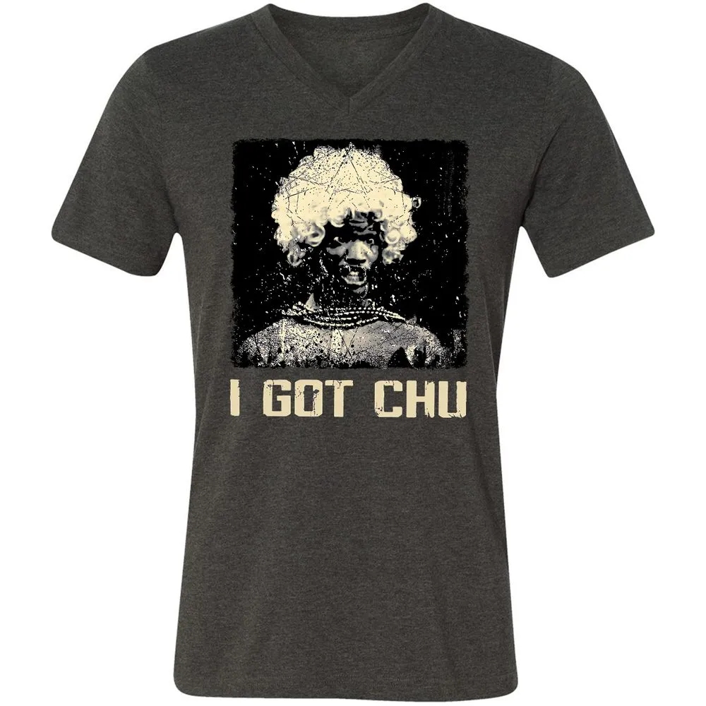 Unisex V-Neck T-Shirt - ZEMCYDUK - Dark Grey Heather - 8