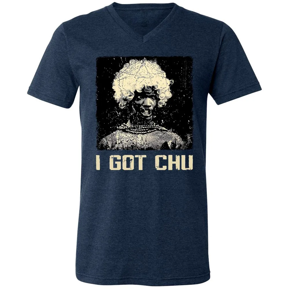 Unisex V-Neck T-Shirt - ZEMCYDUK - Heather Navy - 15
