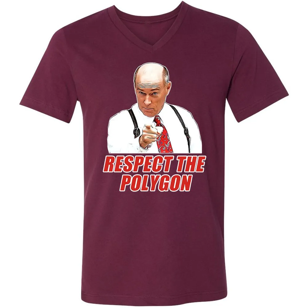 Unisex V-Neck T-Shirt - UY2YVLBX - Maroon - 6