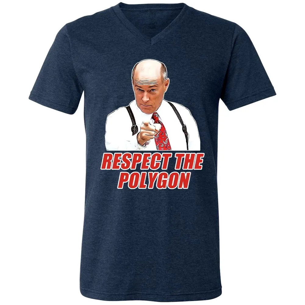 Unisex V-Neck T-Shirt - UY2YVLBX - Heather Navy - 15