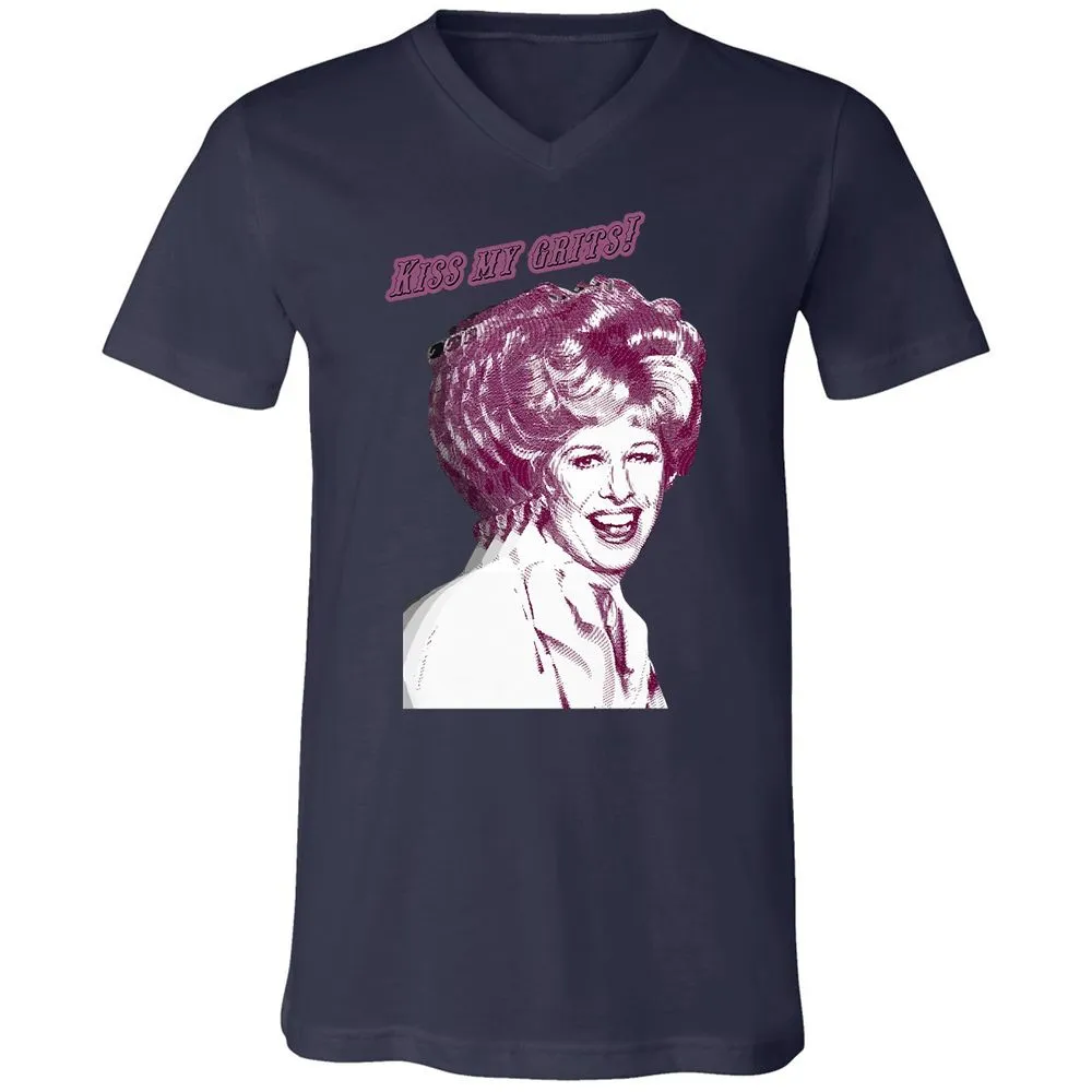 Unisex V-Neck T-Shirt - 4VBJBC7T - Navy - 2