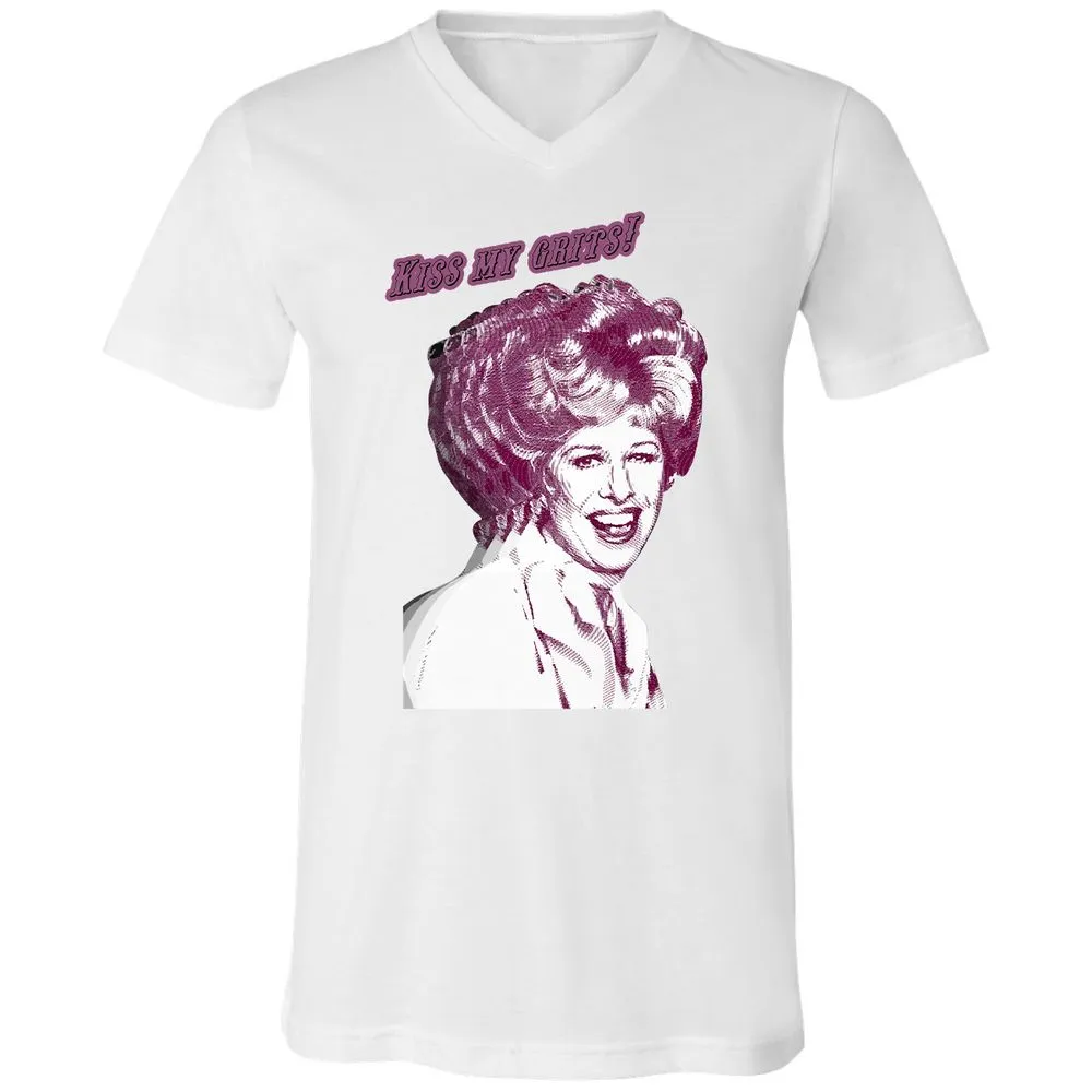 Unisex V-Neck T-Shirt - 4VBJBC7T - White - 5