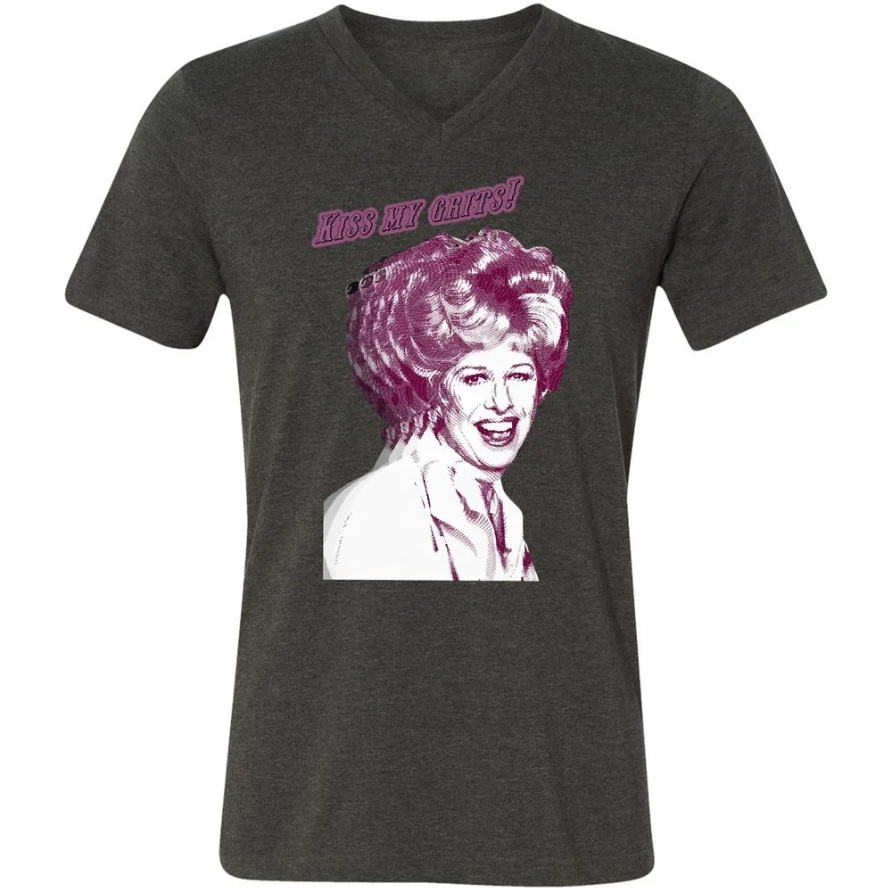 Unisex V-Neck T-Shirt - 4VBJBC7T - Dark Grey Heather - 8