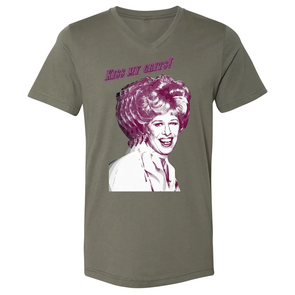 Unisex V-Neck T-Shirt - 4VBJBC7T - Military Green - 10