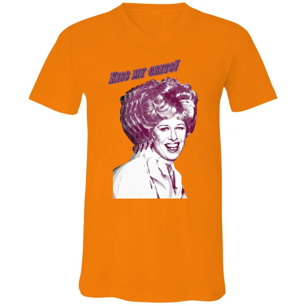 Unisex V-Neck T-Shirt - 4VBJBC7T - Orange - 11