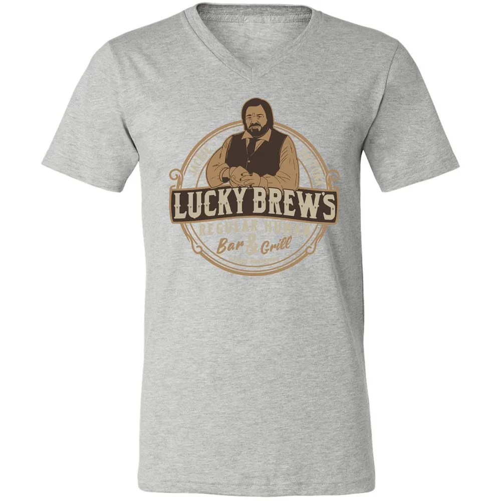 Unisex V-Neck T-Shirt - EQMM7HDG - Athletic Heather - 7
