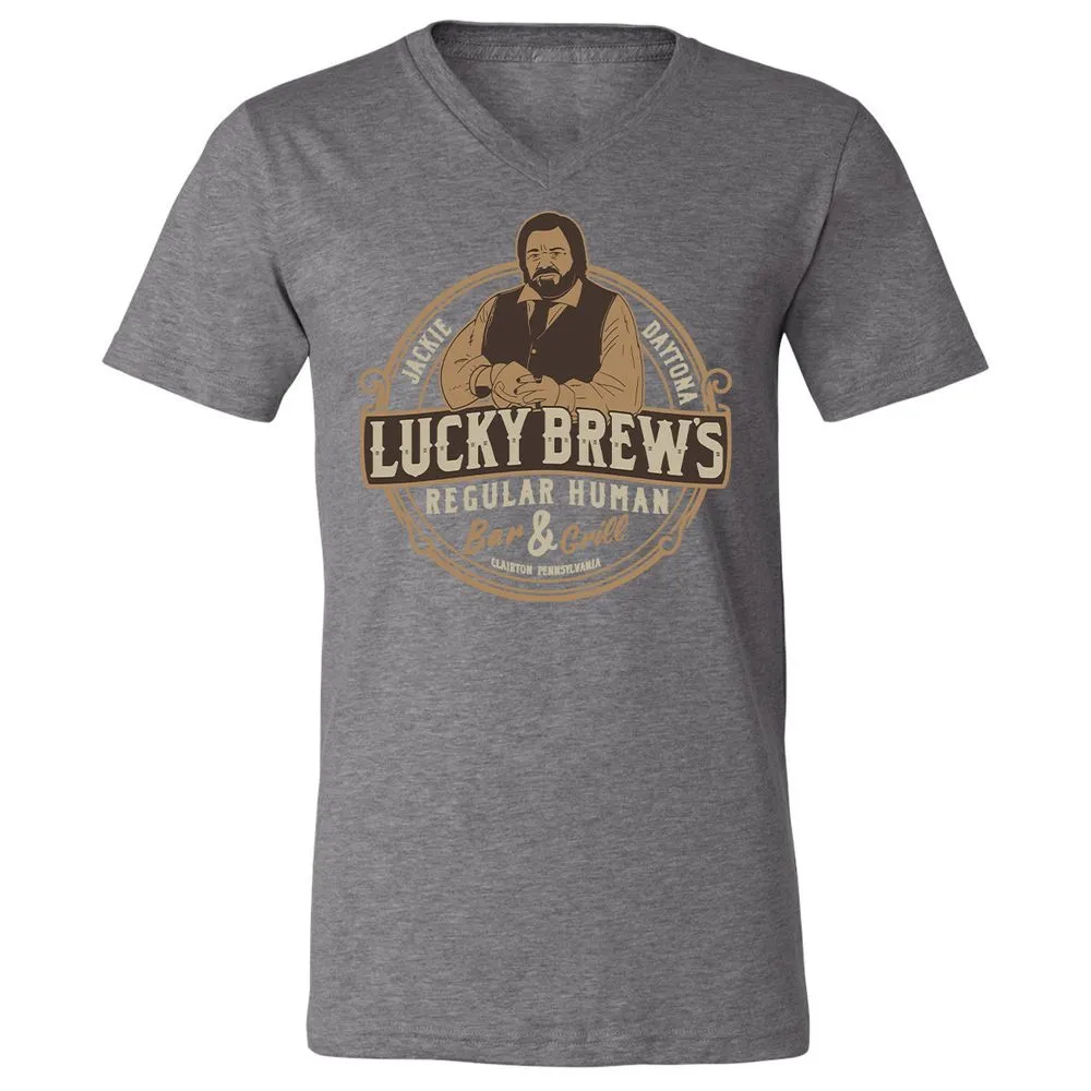 Unisex V-Neck T-Shirt - EQMM7HDG - Deep Heather - 13