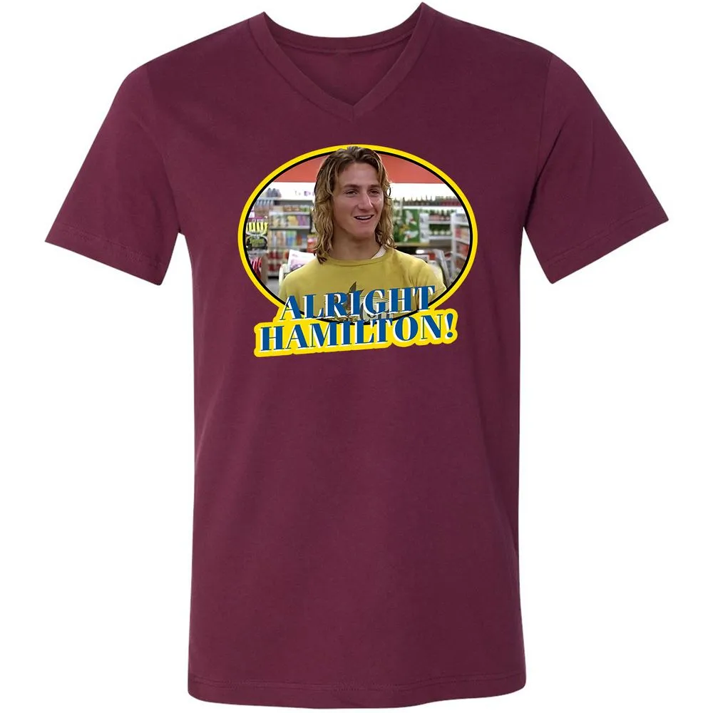 Unisex V-Neck T-Shirt - GE65QRAY - Maroon - 6